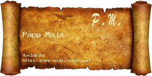 Papp Maja névjegykártya