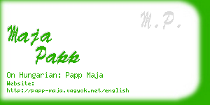maja papp business card